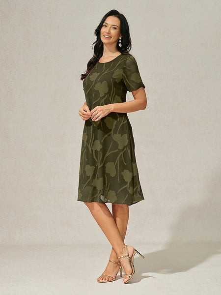 Women's Knee Length Dress Chiffon Dress Elegant Casual FashionChic