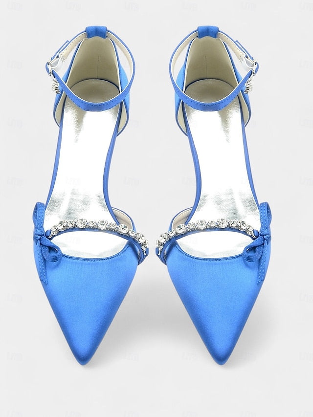 Pointed-Toe Wedding – Shoes Heel Elegant Kitten Women for FashionChic