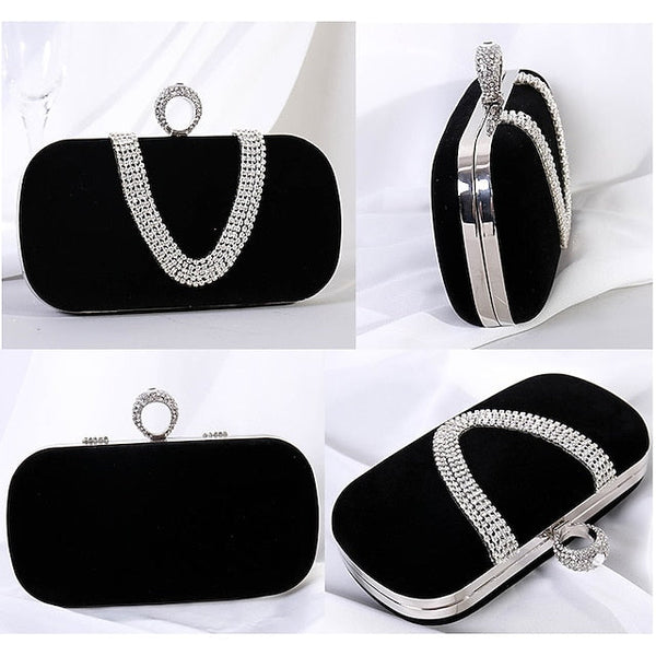 Bags Bag Women's Wristlet Velvet Evening Clutch FashionChic