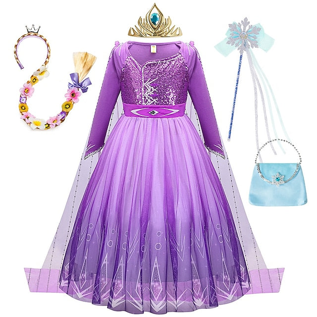 Theme Princess Girl Party Fairytale Flower Anna Frozen Dress FashionChic