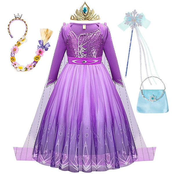 Theme Princess Girl Party Fairytale Flower Anna Frozen Dress FashionChic