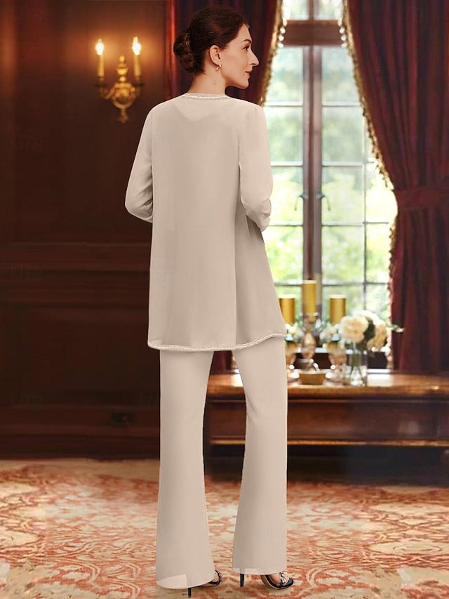 Wedding 3 Formal Beach Pantsuit Piece the Mother Bride of FashionChic