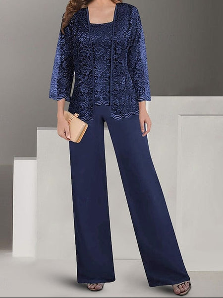 Square Bride Elegant the Wedding Pantsuit of Dress Guest Mother FashionChic