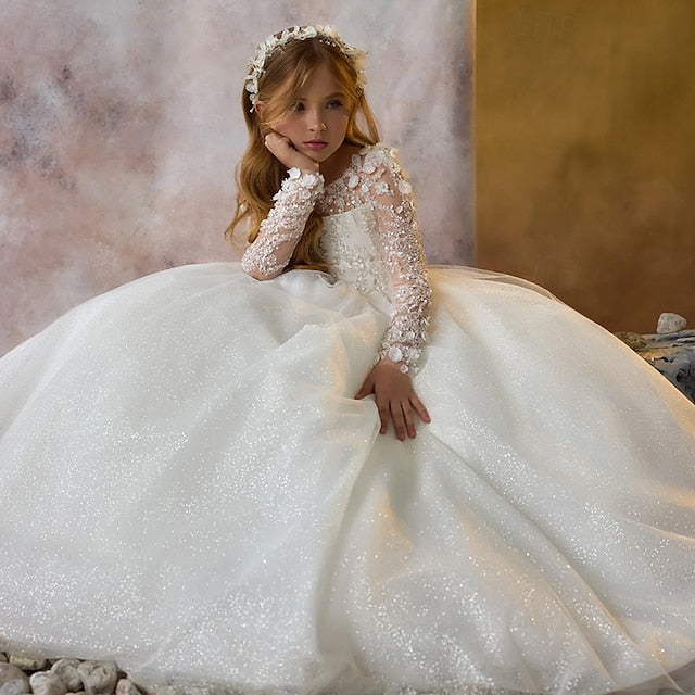 Dress First Communion Flower Girls' Girl Party FashionChic