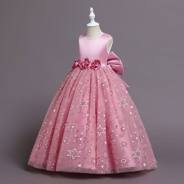 Dress Party Line Flower A Wedding Girls' Kids Little FashionChic
