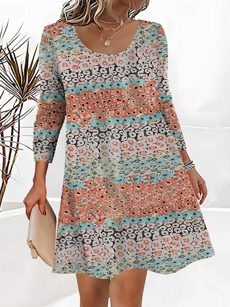 Women's Mini Dress Casual Dress Print Dress Fashion Modern
