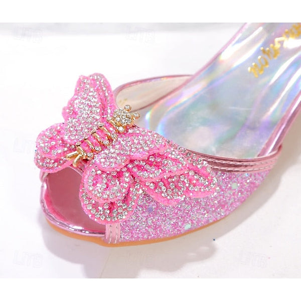 Bowknot – Glitter Sparkly Princess Silver Girls' Shoes FashionChic