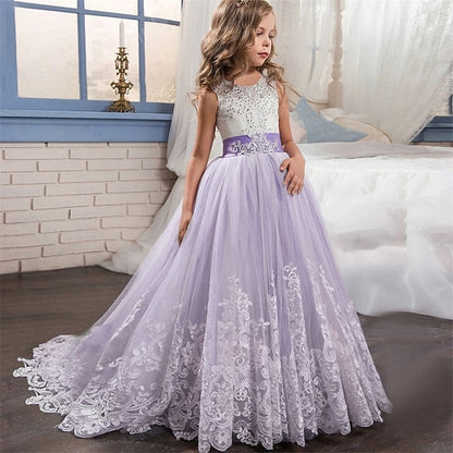 Girl Girls' Flower Lace Dress Formal FashionChic