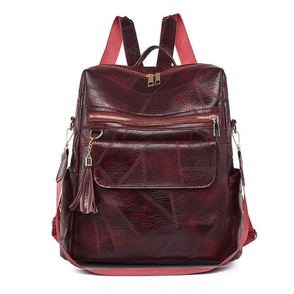 and Vintage Backpack Leather Tassel Purse with Women's Faux FashionChic