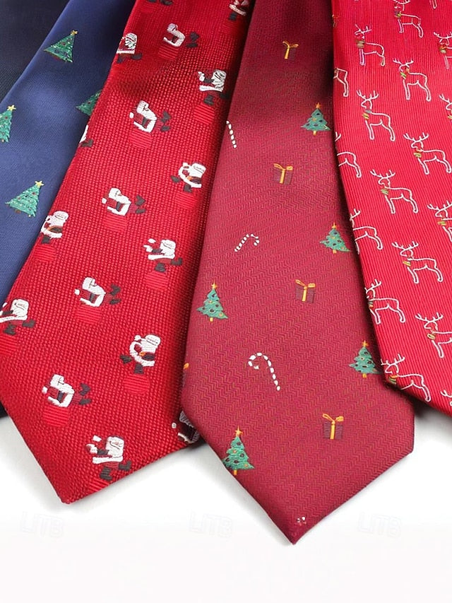 Santa Necktie with Christmas Men's FashionChic