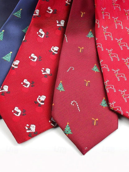 Santa Necktie with Christmas Men's FashionChic