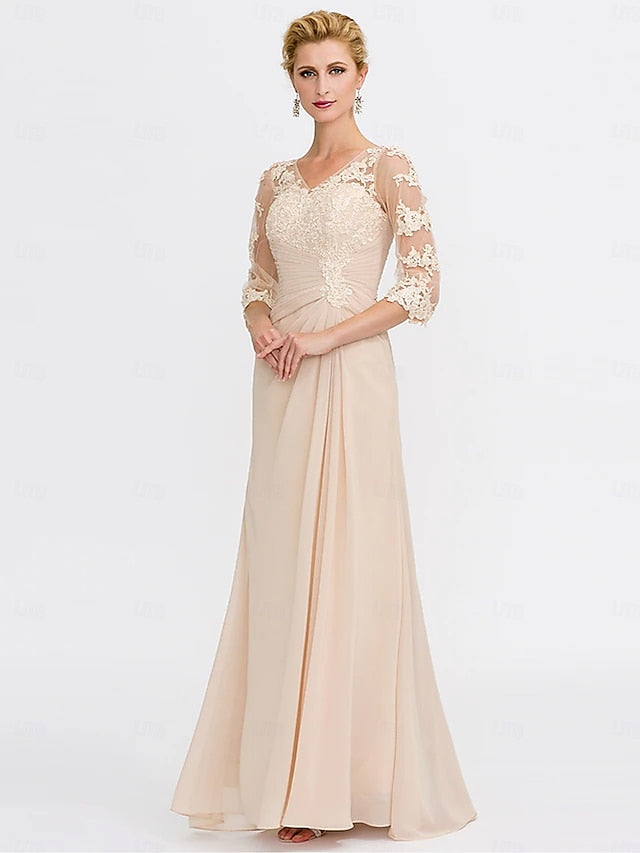 Elegant Guest Mother Dress Size Wedding Bride Plus A-Line of the FashionChic