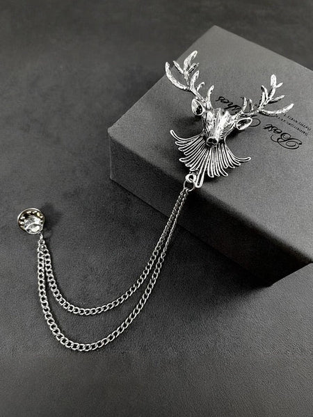 Men's Pin Brooch with Lapel Christmas Deer FashionChic