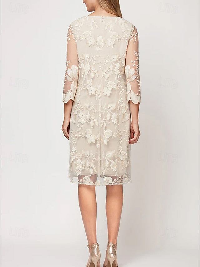 Two Dress Column Sheath the Piece / Bride of Elegant Mother FashionChic
