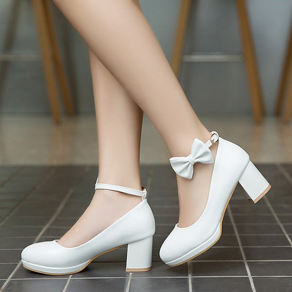 Girls' - Shoes Mary for White Weddings Jane Bow Perfect FashionChic