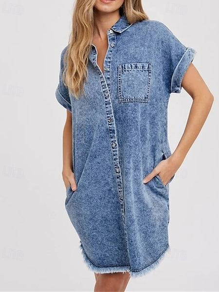 Women's Mini Dress Denim Dress Casual Dress Summer Dress