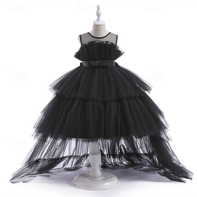 Solid Party Performance Sleeveless Dress Girls' Kids Color FashionChic