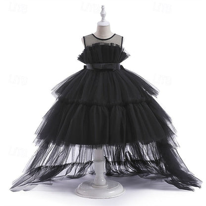 Solid Party Performance Sleeveless Dress Girls' Kids Color FashionChic