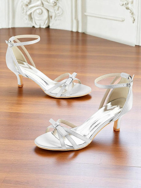 Women's Vintage Green Strappy 1950s Satin Kitten Heel FashionChic