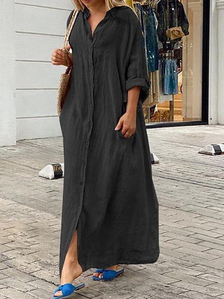 Women's Blue Black White Fall Autumn Maxi long Dress Maxi