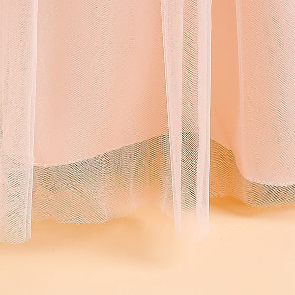 Kids Sleeveless Color Formal Girls' Dress Party Solid FashionChic