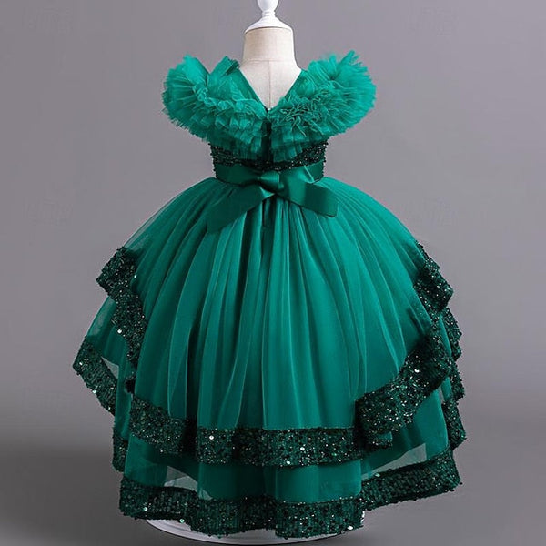 Kids Sleeveless Dress Flower Party Girl Girls' Sequin FashionChic