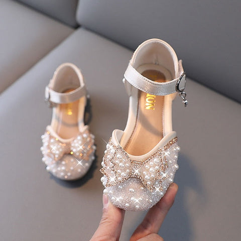 Girls' Glitters Lolita Dress Shoes Rubber Flats Daily PU FashionChic