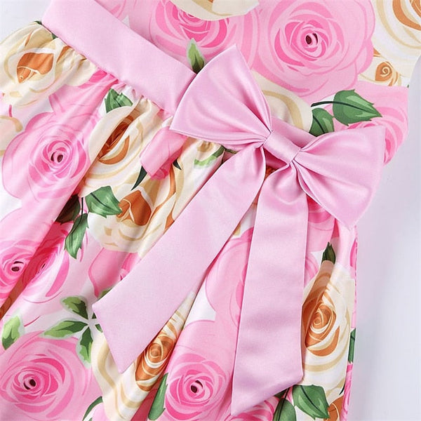 Kids Flower Dress Short Party Sleeve Floral Girls' FashionChic