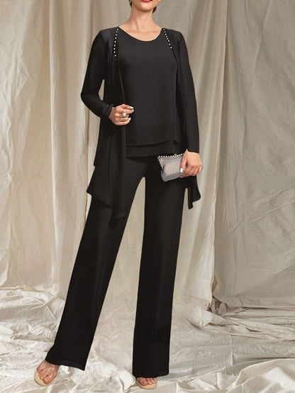 Mother Guest Pantsuit of Piece the Wedding Bride 3 Elegant Dress FashionChic