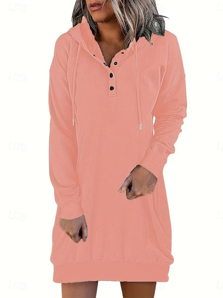 Women's Hoodie Dress Mini Dress Shift Dress Casual Daily FashionChic