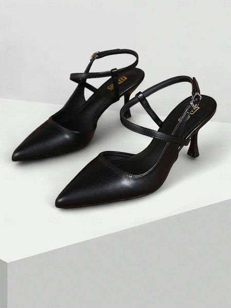 Women's Pumps Kitten Elegant Heel – Slingback Nude FashionChic