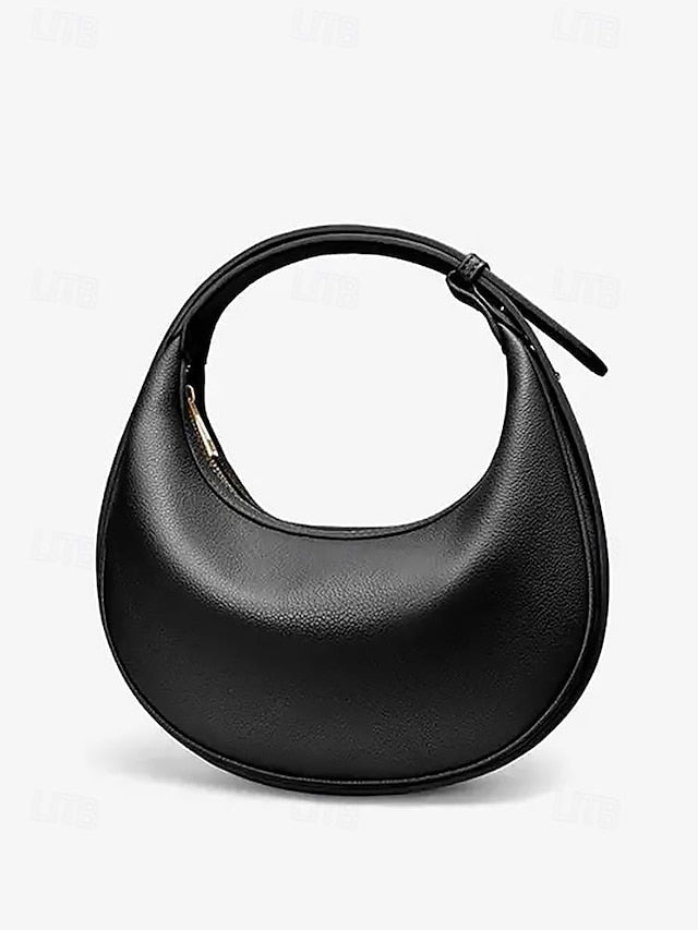 - Shoulder White Stylish Women's Elegant Crescent Bag FashionChic