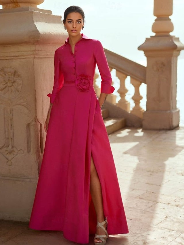 Evening Elegant Length Floor Formal A-Line Wedding Dress Gown FashionChic