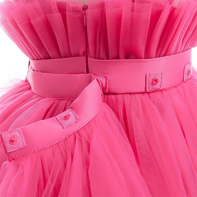 Solid Party Performance Sleeveless Dress Girls' Kids Color FashionChic