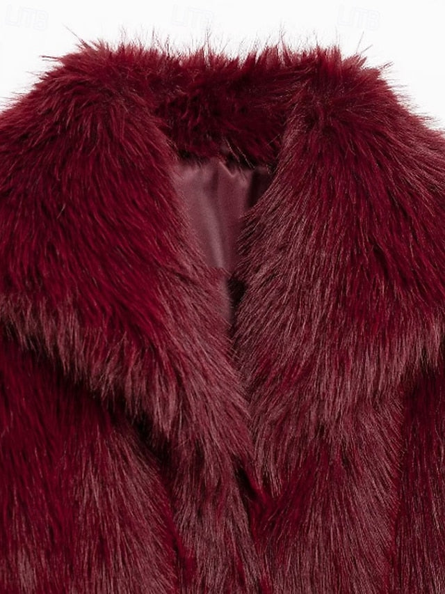 Faux Warm Comfortable Coat Leathers Furs Fur Women's FashionChic