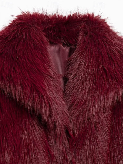 Faux Warm Comfortable Coat Leathers Furs Fur Women's FashionChic