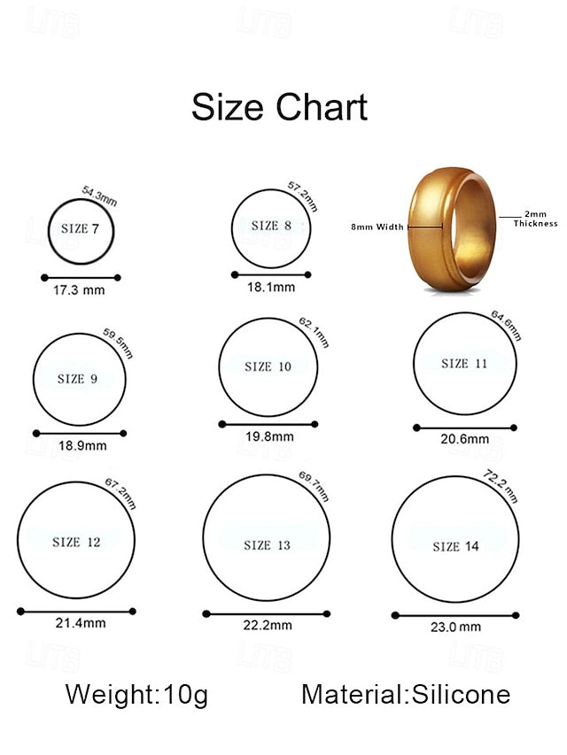 Ring Matte Black Comfortable Silicone Durable for Men – FashionChic