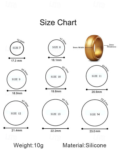 Ring Matte Black Comfortable Silicone Durable for Men – FashionChic