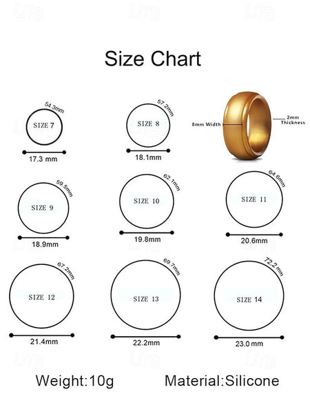 Ring Matte Black Comfortable Silicone Durable for Men – FashionChic