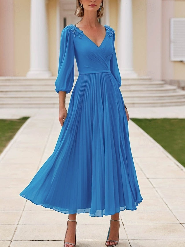 Dress A-Line of Elegant Wedding Beach the Bride V Mother FashionChic