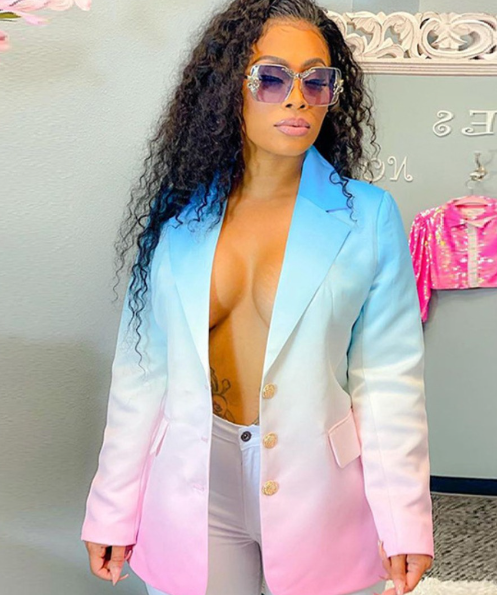 AI Gradient Pocket Design Blazer Furdela