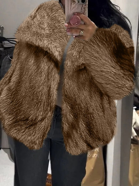 Fur Coat Furs Faux Leathers Women's Warm Comfortable FashionChic