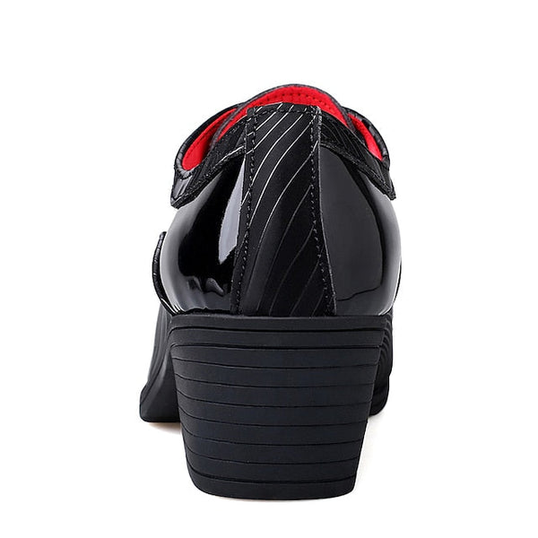 Shoes Stylish Patent Leather Men's Dress Formal – Lace-Up FashionChic