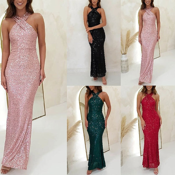 Women's Long Dress Maxi Dress Sequin Dress Cocktail Dress FashionChic