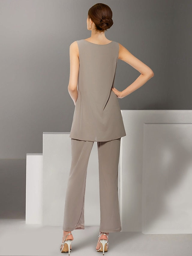 Mother of Bride Wedding Piece Beach Dress the 3 Pantsuit Elegant FashionChic