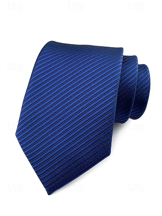 satin striped tie Men's FashionChic