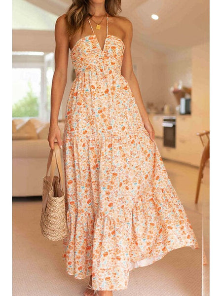 Women's Midi Dress Graduation Dress Floral Dress Fashion