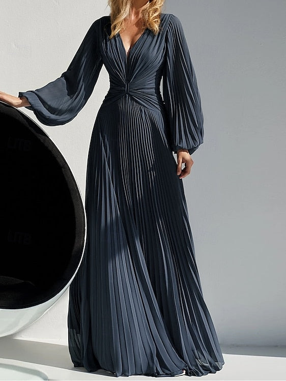 V Simple A-Line Elegant Bride the Neck Dress Mother of FashionChic