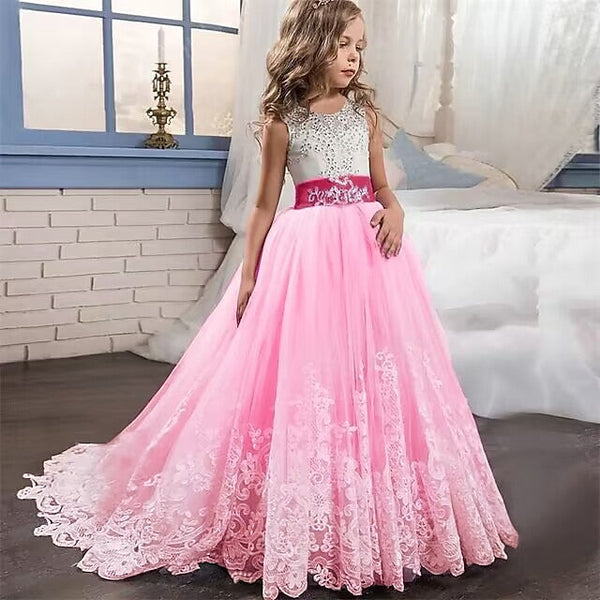 Flower Girls' Wedding Kids Sleeveless Dress Girl FashionChic