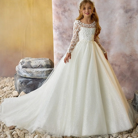 Dress First Communion Flower Girls' Girl Party FashionChic
